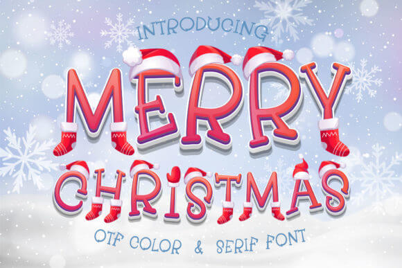 Confident Merry Christmas joy script with bold strokes for signage