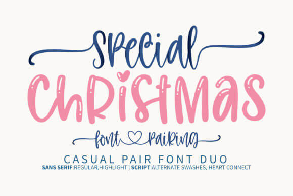 Special Christmas stylish handwriting font for premium gift kits and branding