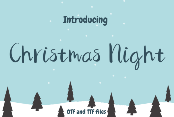 Christmas Night bold handwriting font for dramatic posters