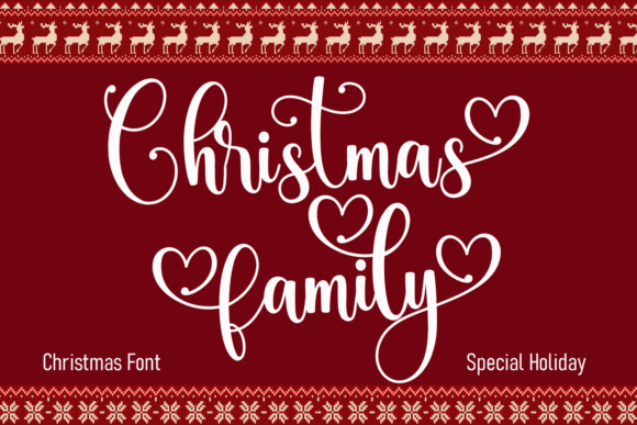 Christmas Family friendly script font for photo cards and family gifts