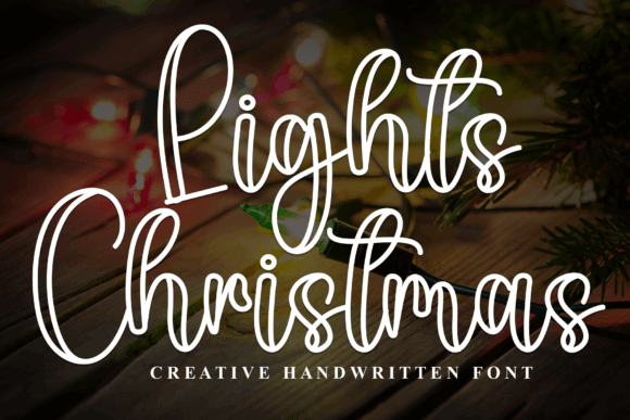 Lights Christmas handwriting font for festive ads and banners