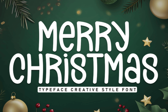 Festive brush Merry Christmas font optimized for Cricut and SVG crafting