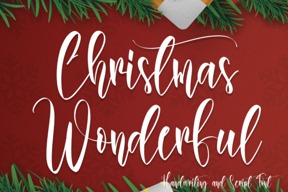 Christmas Wonderful joyful handwriting font with smooth flow