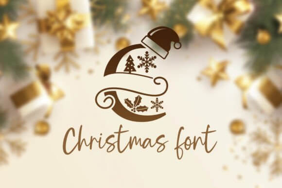 Classic Christmas script font with retro warmth for packaging and cards