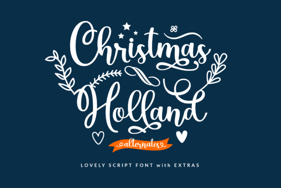 Christmas Holland elegant handwriting font for editorial design