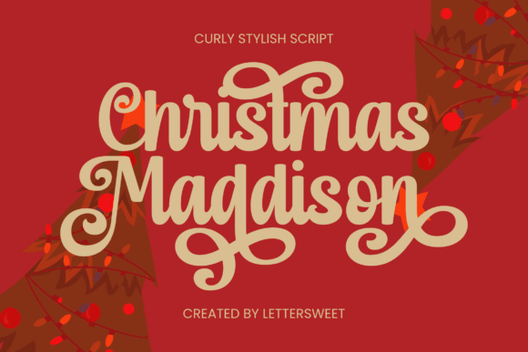 Christmas Maddison elegant holiday script font for menus and invitations