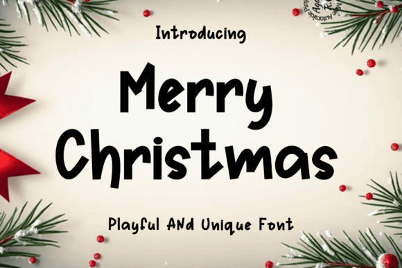 Merry Christmas serif display font with festive flair for premium branding