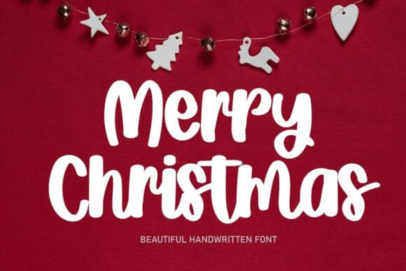 Merry Christmas bold handwriting font for strong seasonal headlines