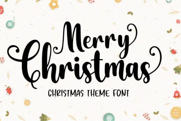 Merry Christmas 2045 font — bold festive holiday headline type