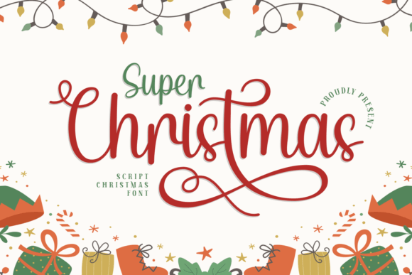 Super Christmas bold retro font for posters and social promos
