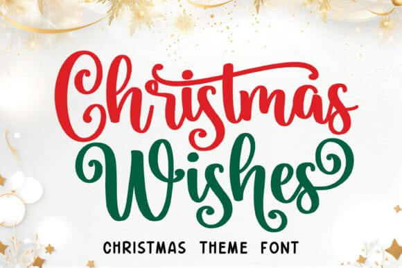Christmas Wishes font — friendly casual script for greetings