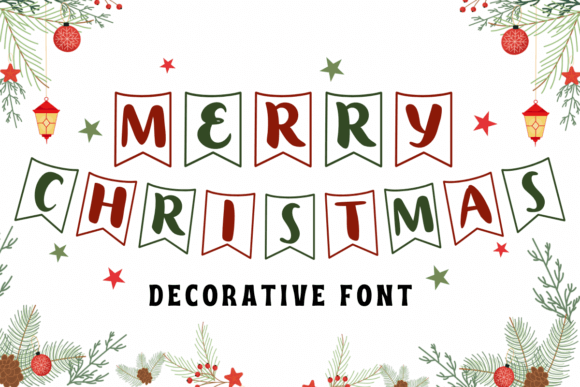 Rounded Merry Christmas display font for friendly seasonal branding