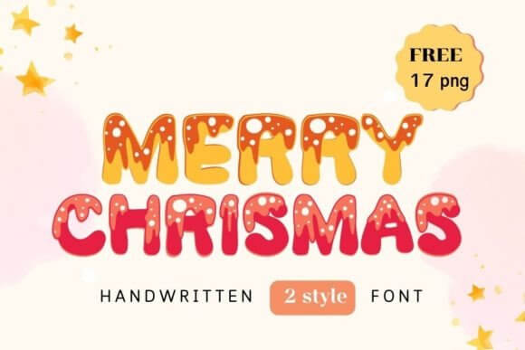 High-contrast Merry Christmas script font for bold holiday headlines