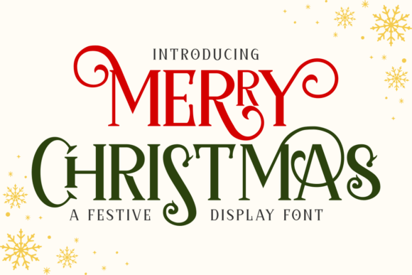 MerryChristmas Regular retro script font with nostalgic holiday styling