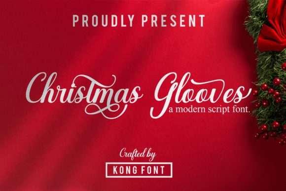 Christmas Glooves bold retro bubble font for holiday posters and packaging