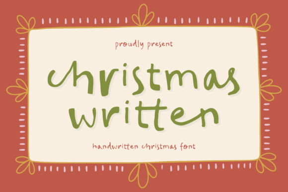 Christmas Written calligraphy script font with authentic ink texture
