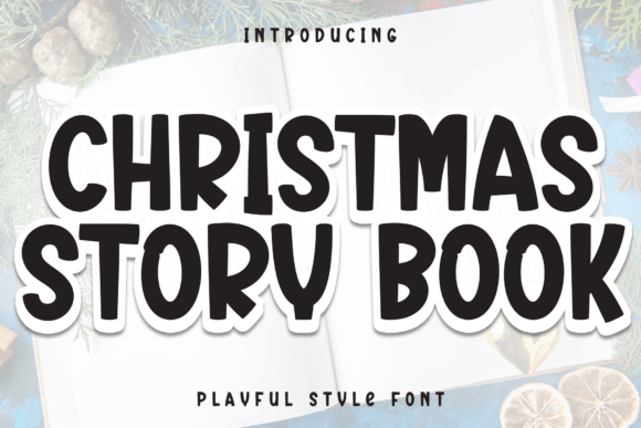 Christmas Story Book nostalgic serif font for warm narratives and titles