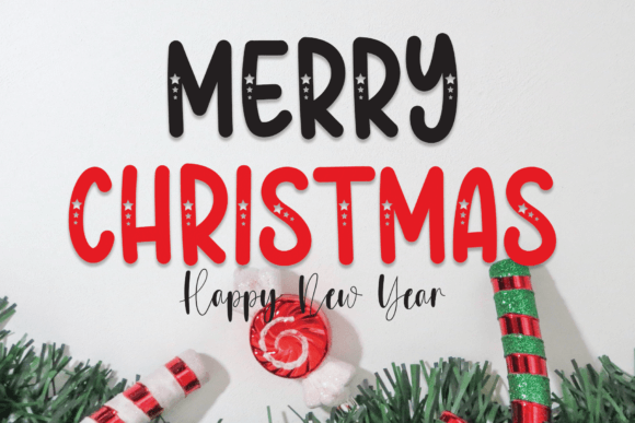 Festive marker-style Merry Christmas font for social posts and ads