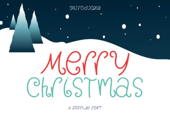 Merry Christmas 176 font — retro vintage Christmas script lettering