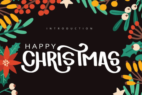 Bold Merry Christmas script font for impactful holiday headlines and signage
