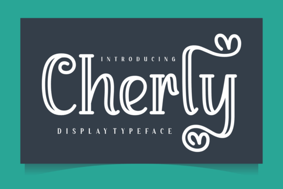 Cherly script presentation font preview with elegant letterforms