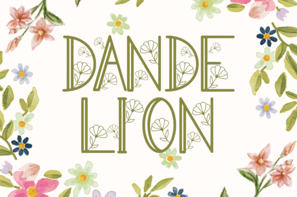 Dandelion script font preview for business branding and logo typography