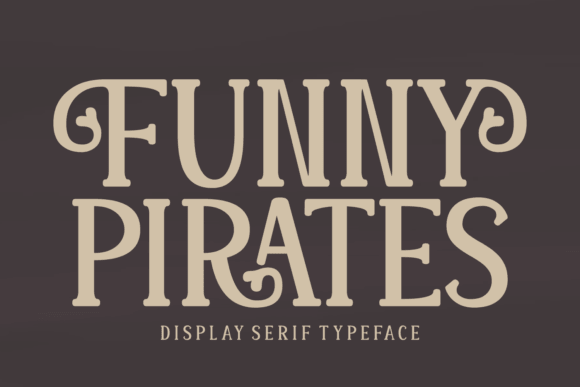 Funny Pirates playful display typeface for presentation fonts and kids-themed slides