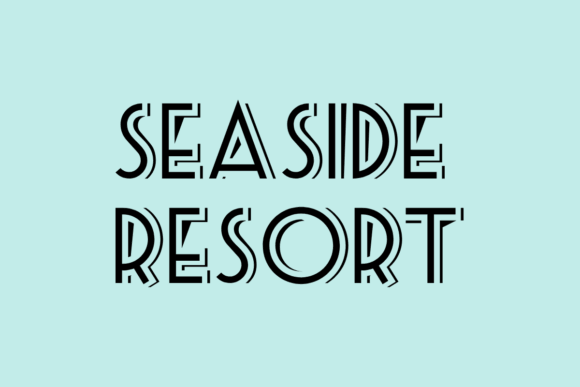 Seaside Resort script font preview for elegant business branding