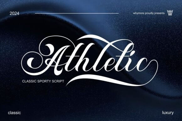 Athletic 14 sports display font preview for team branding