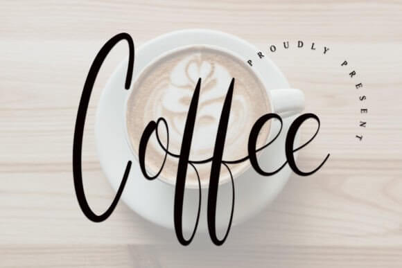 Coffee font preview for cafe business fonts menus and packaging