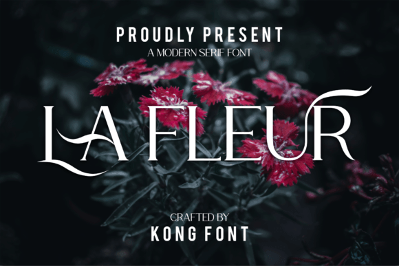La Fleur font preview, stylish serif for business fonts in boutique and floral branding