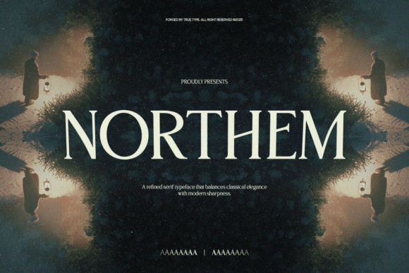 Northem modern sans font preview for minimalist presentation fonts