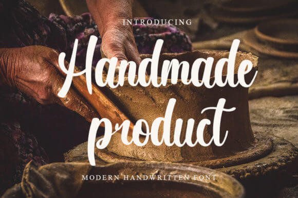 Handmade Product font preview for craft business branding and labels
