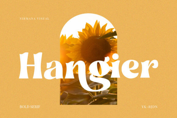 Hangier handwritten font preview for personal business fonts and creator brands