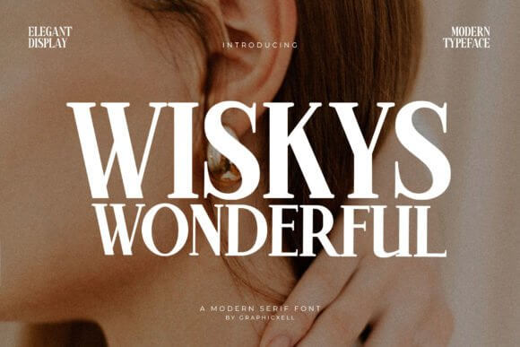 Wiskys Wonderful font preview for quirky presentation fonts