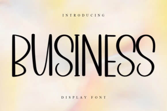 Business 121 font preview for business cards and brand collateral