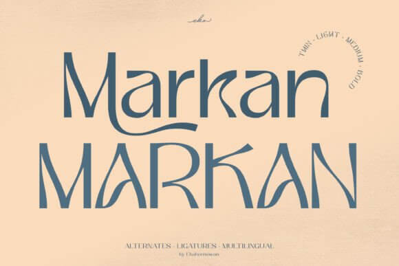 Markan refined serif font preview for professional presentation fonts