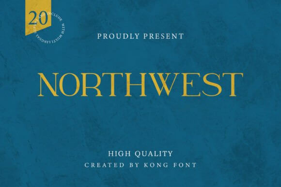 Northwest modern sans serif font preview for minimalist business branding