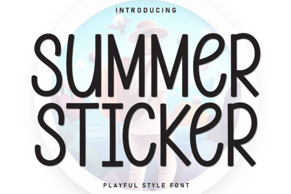 Summer Sticker 17 playful font for presentation fonts and colorful slide headings