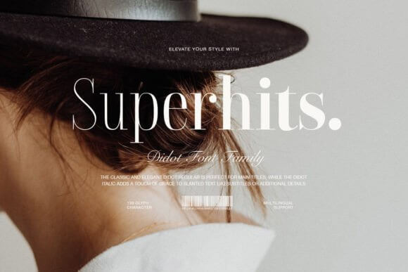 Superhits bold sans font preview for impactful presentation headings