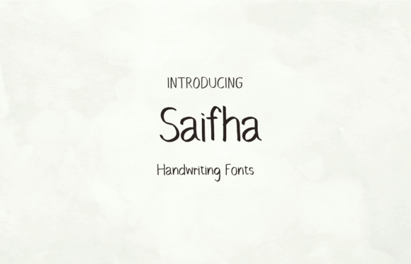 Saifha elegant serif font preview for brand presentation typography