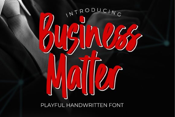 Business Matter font preview for professional business fonts and documents