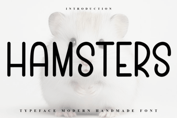 Hamsters cute display font preview for presentation fonts and playful slide headings