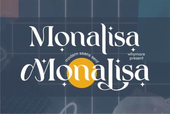 Monalisa 24 elegant script font preview for luxury branding