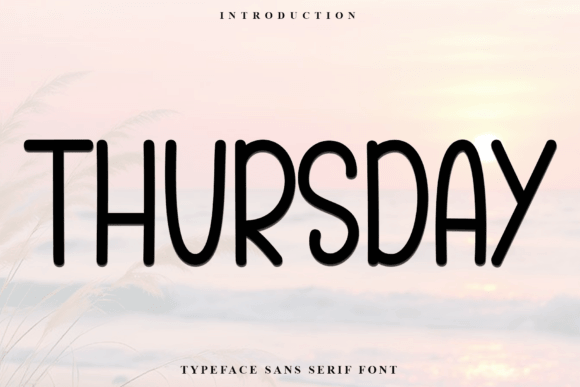 Thursday modern serif font preview for presentation fonts and professional slide headings