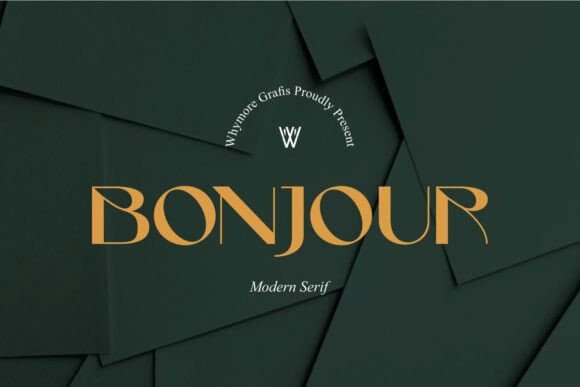 Bonjour 10 chic display business font preview for boutique branding
