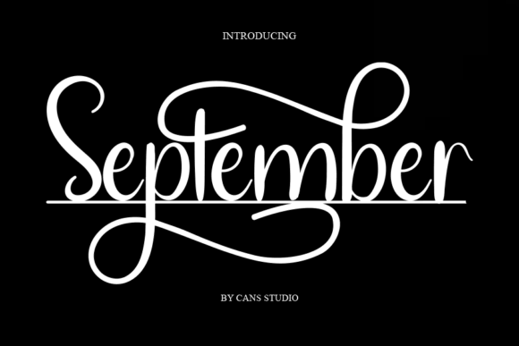 September font preview, elegant lettering for business fonts and modern branding