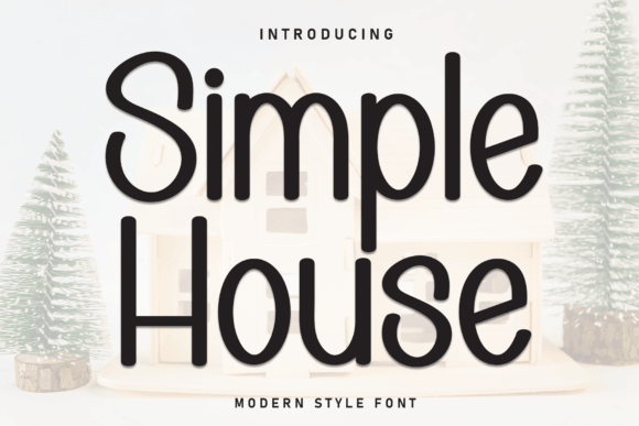 Simple House Font modern lettering for presentation fonts and minimal slide design