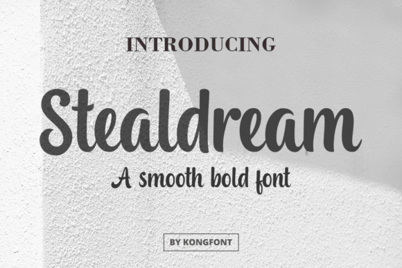 Stealdream bold display font preview for strong brand headlines