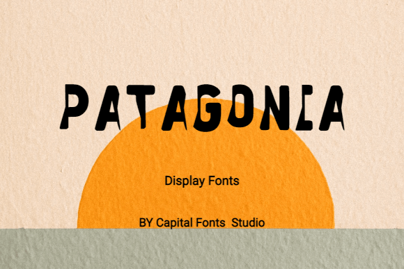 Patagonia modern serif font preview for storytelling presentation typography